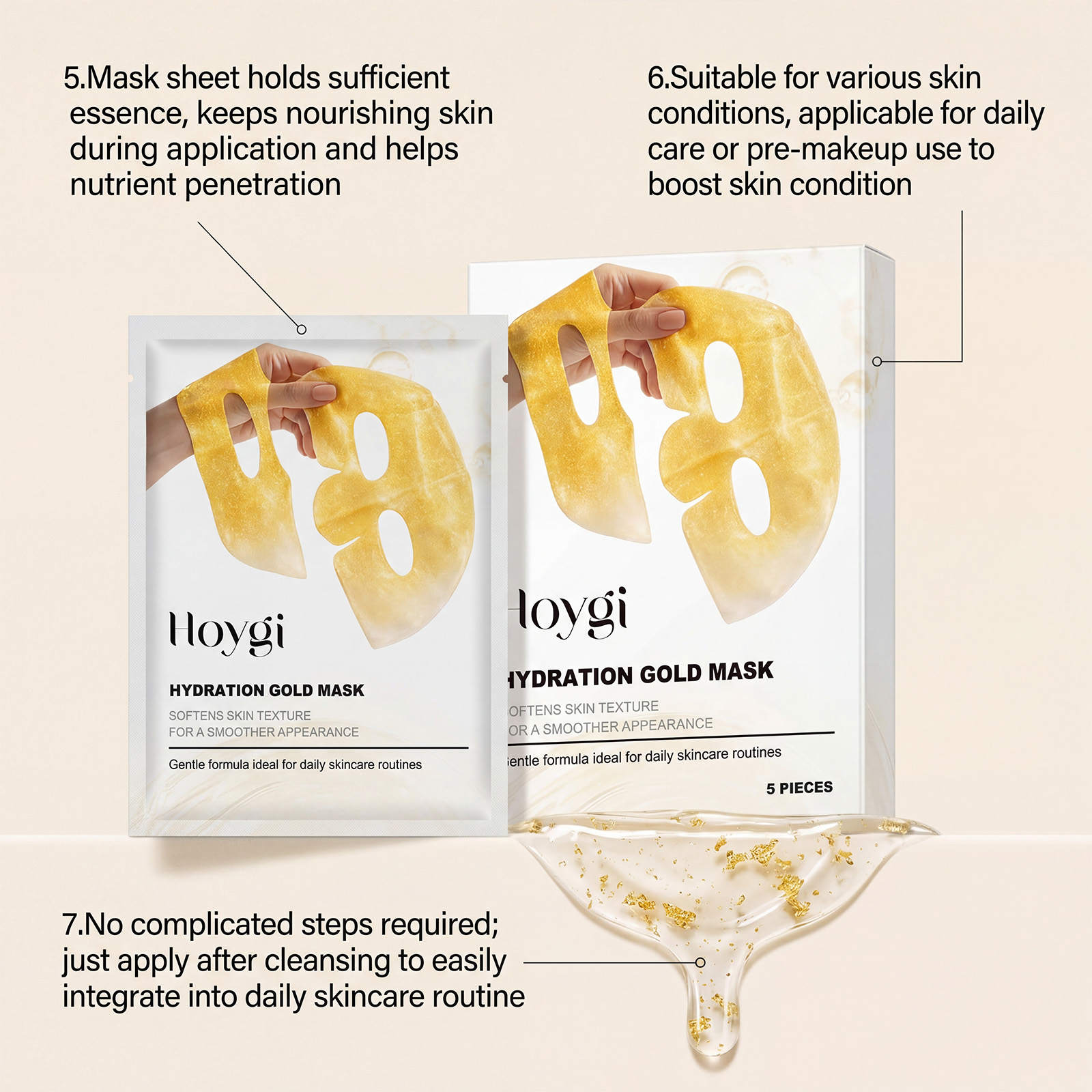Masque facial en or 24 carats, - Luxury Gold Skincare avis et prix