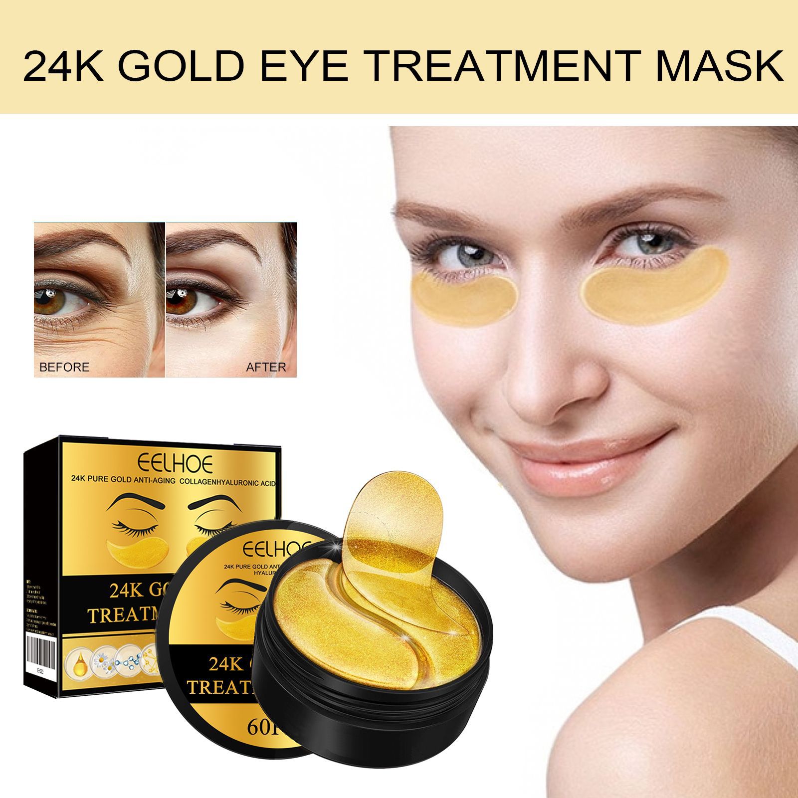 Masque pour les yeux de luxe i - Luxury Gold Skincare avis et prix