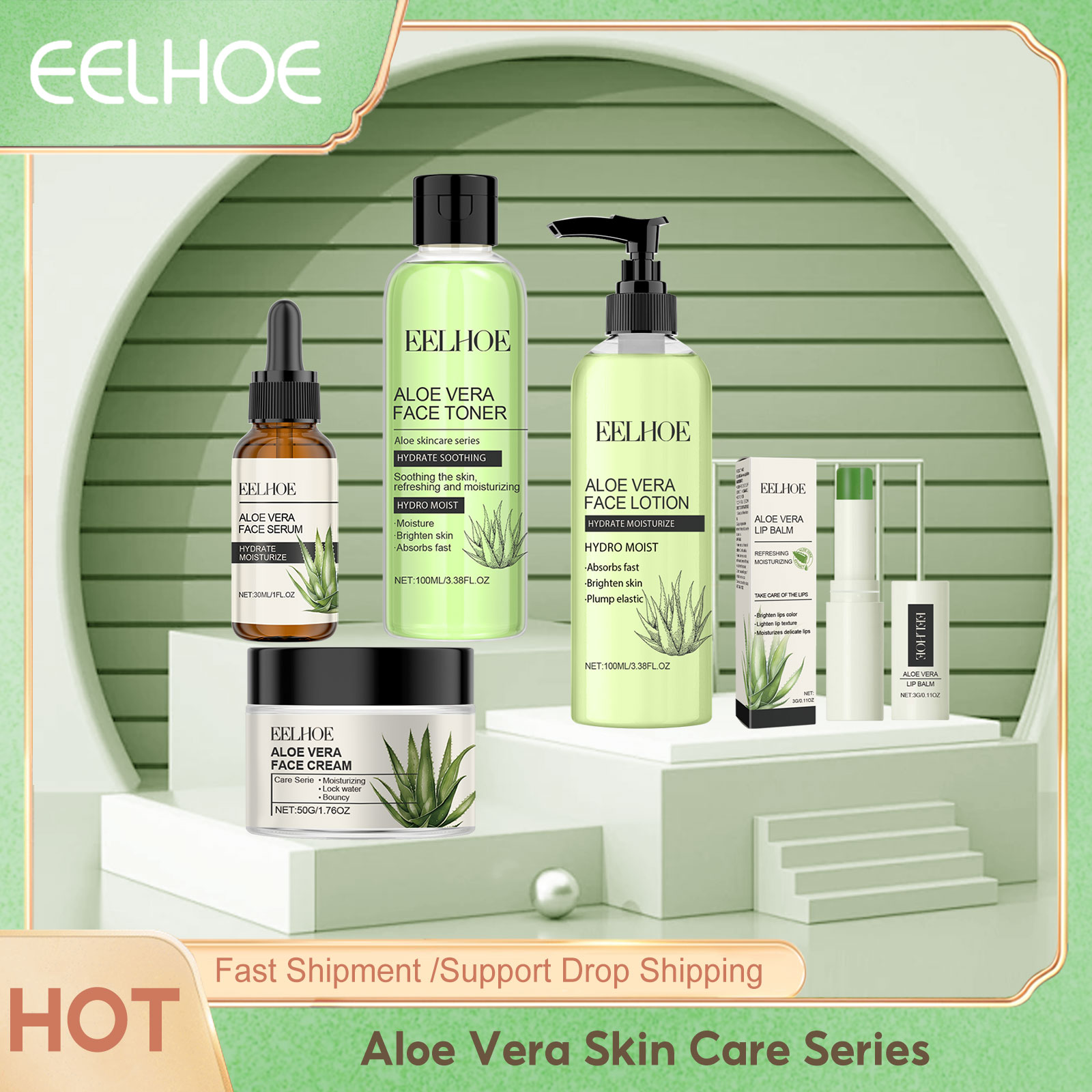 Eelhoe Aloe Vera série de soin - Luxury Skincare Set avis et prix