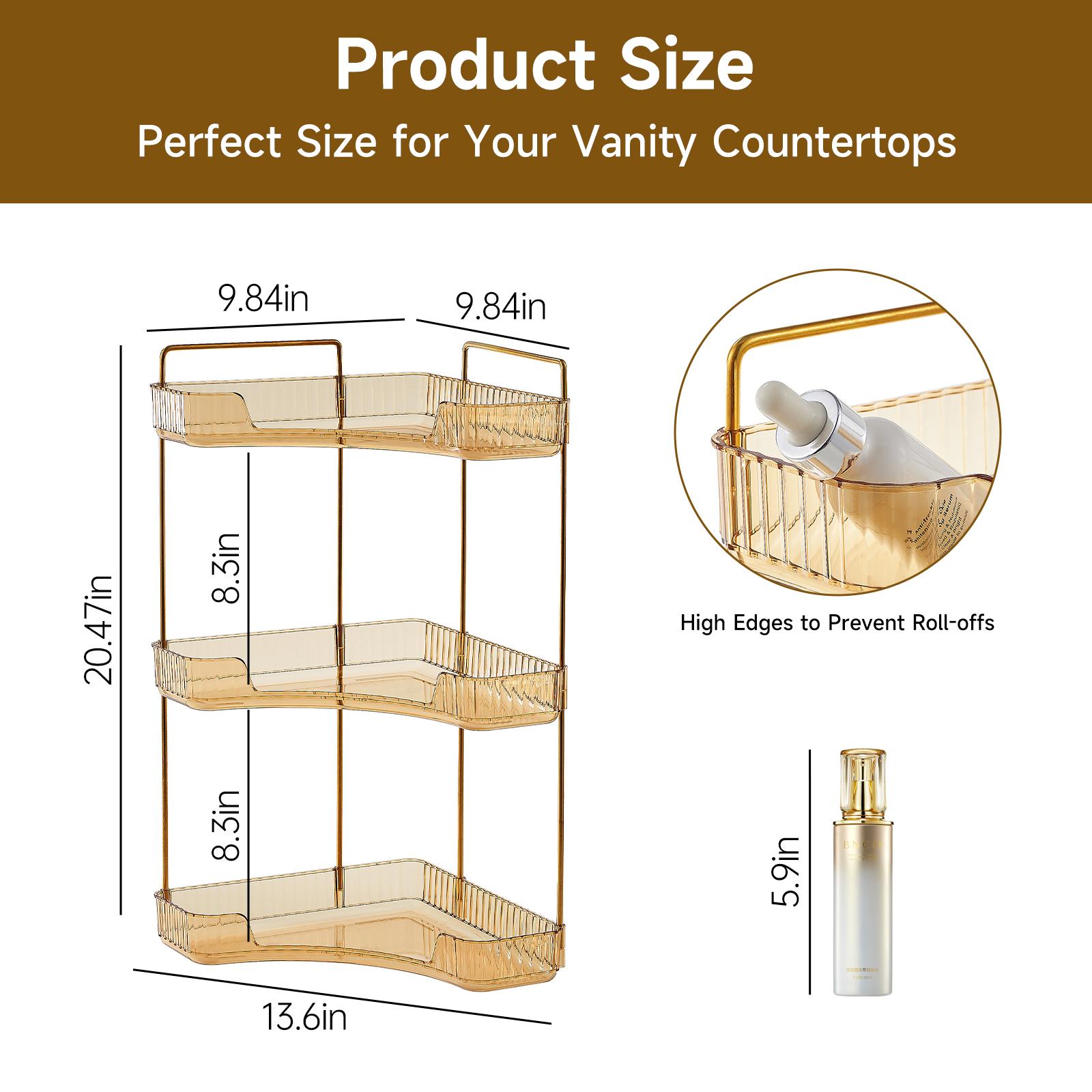 Étagère de rangement d'angle à - Luxury Gold Skincare avis et prix