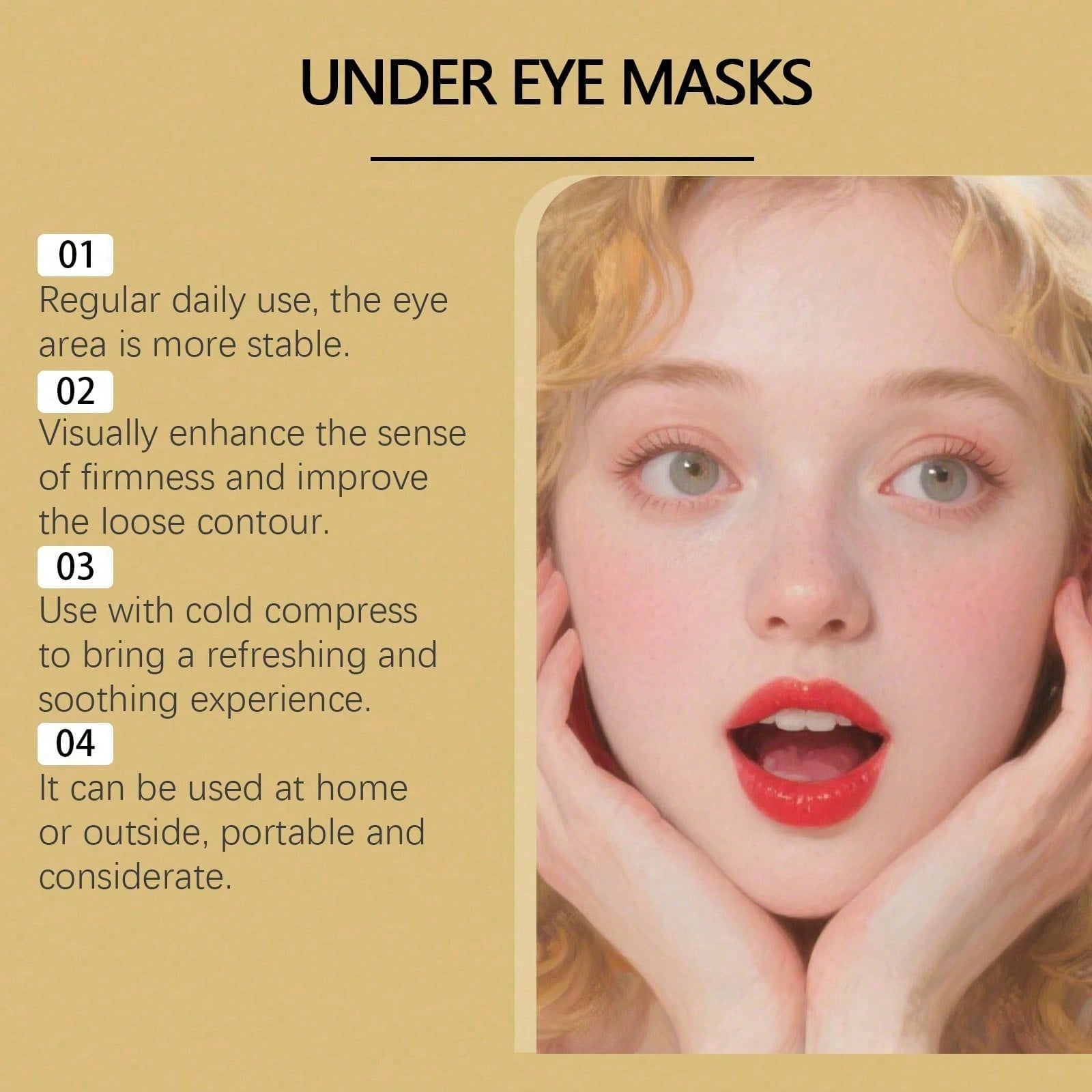 Masque pour les yeux en or 24  - Luxury Gold Skincare avis et prix